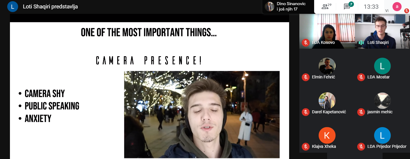 Local Vloggers REGIONAL ONLINE TRAINING FOR YOUNG LOCAL BLOGGERS, VLOGGERS - LDA Mostar